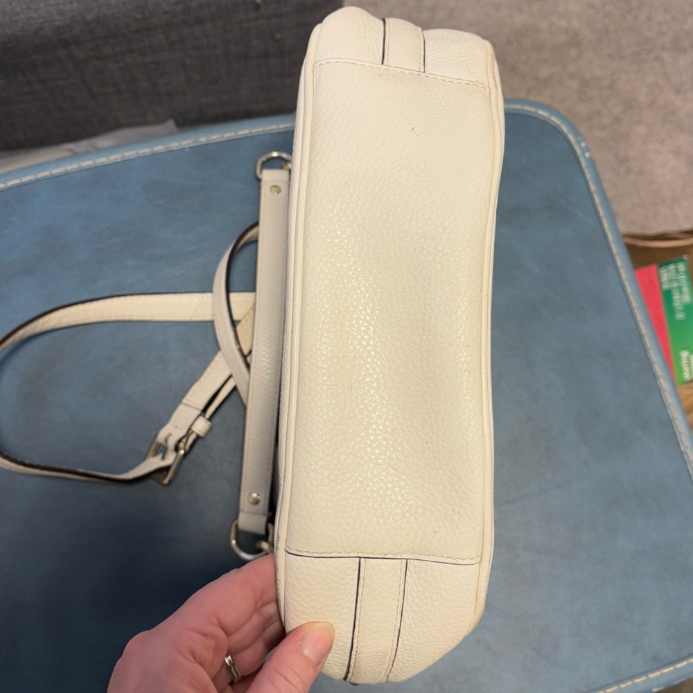 Kate Spade MULBERRY STREET ALECIA SHOULDER BAG White Pebbled Leather - Picture 4 of 9